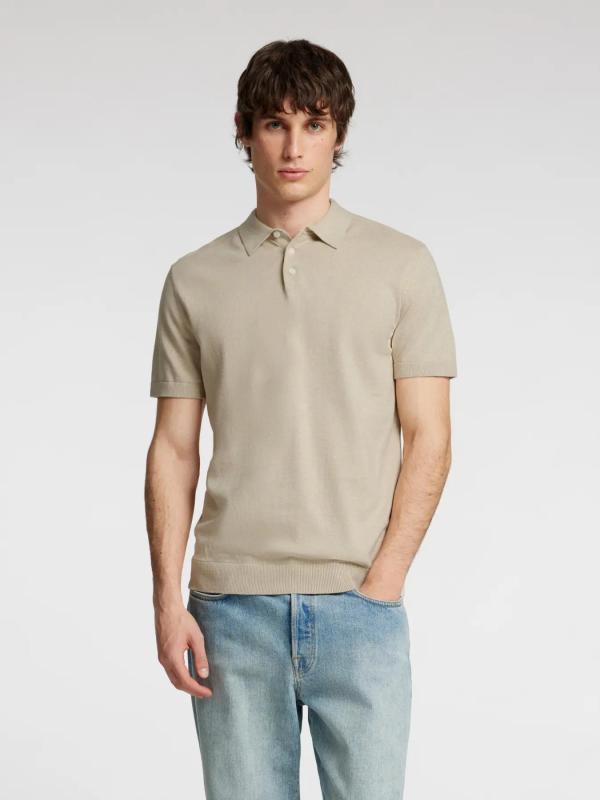 Berg_gebreide_polo_beige_