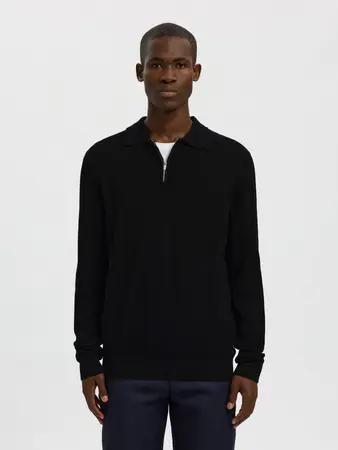 Cran_struc_zip_polo_zwart_3