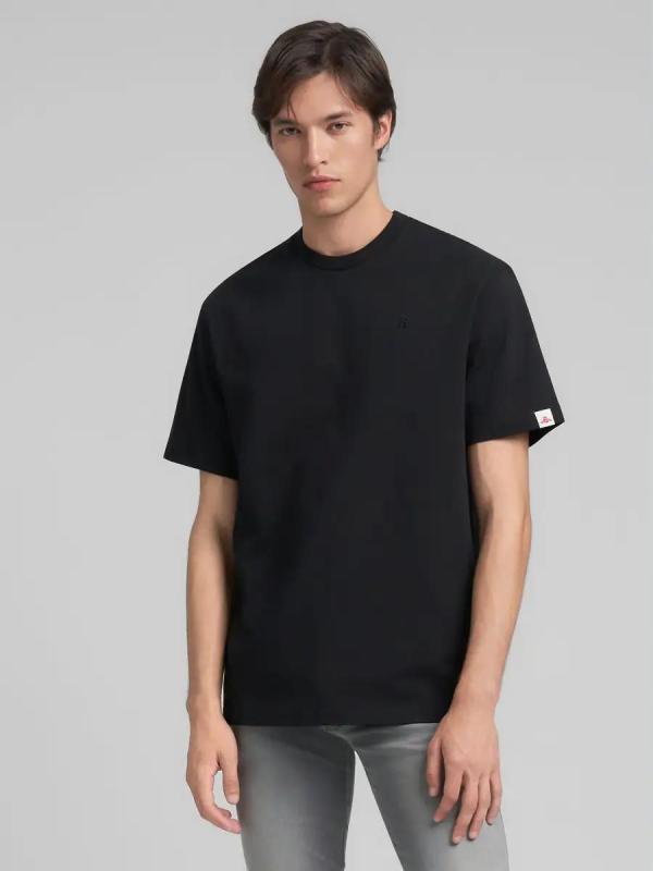 Jersey_crew_neck_T_shirt_met_borduur_logo_zwart