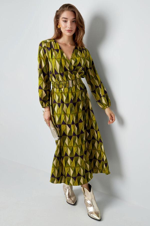 Maxi_jurk_retro_print_groen