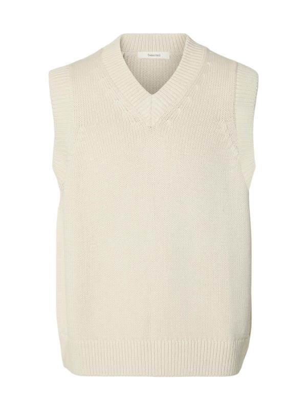 Slmbraun_Heavy_Knit_Vest_Licht_Grijs