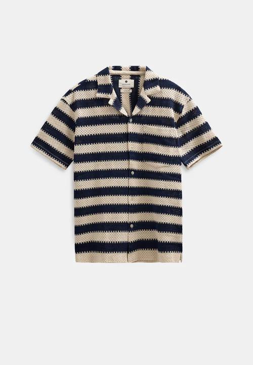 Akleander_stripe_lace_shirt