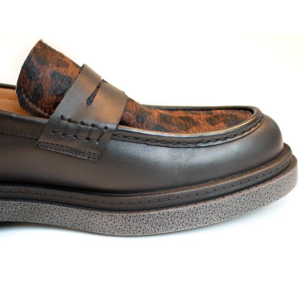 Aquila_black_leopart_loafer_zwart