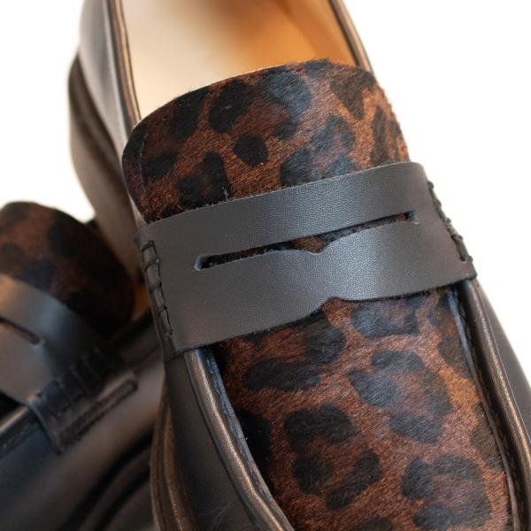 Aquila_black_leopart_loafer_zwart_1