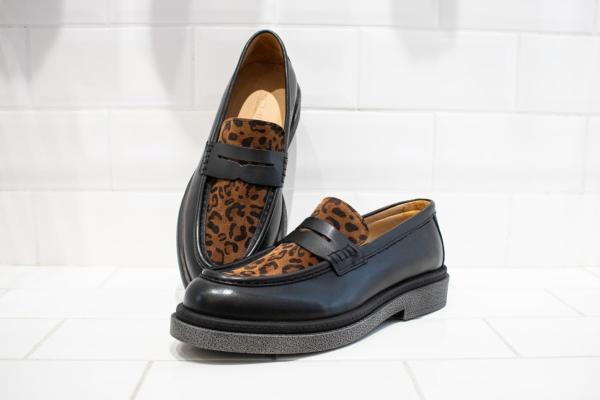 Aquila_leopart_loafer_zwart