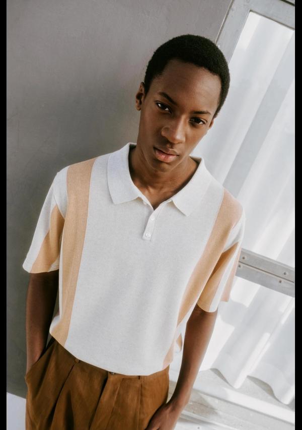 Bugge_knitted_polo_beige_salm_1