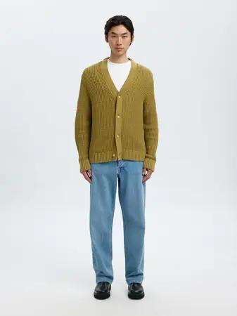 Dereck_struc_cardigan_olijf_2
