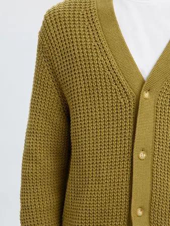 Dereck_struc_cardigan_olijf_3