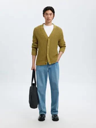 Dereck_struc_cardigan_olijf_4