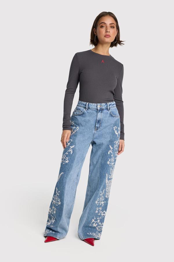 Flower_bull_denim_pants_1