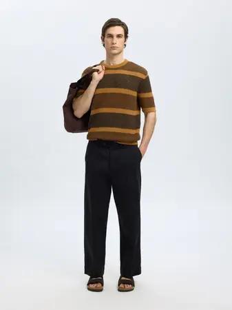 Ginger_gestreept_T_shirt_donkerbruin