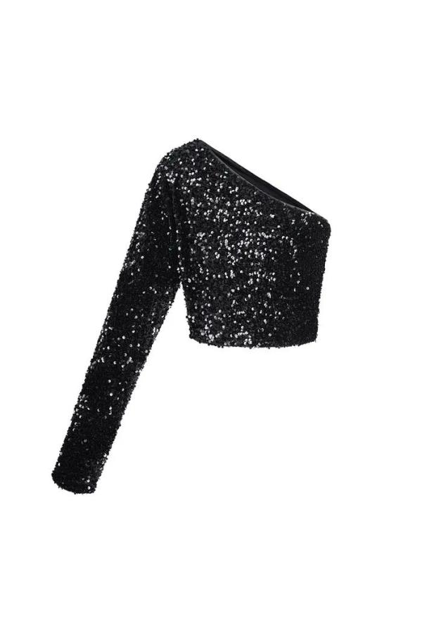 Glitter_one_shoulder_top___Black_7