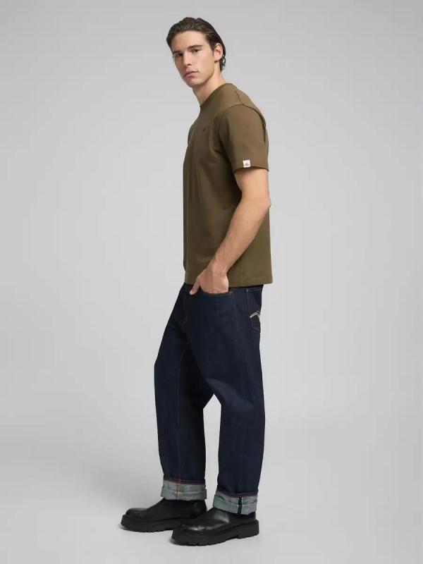 Jersey_crew_neck_T_shirt_met_borduur_logo_groen_2