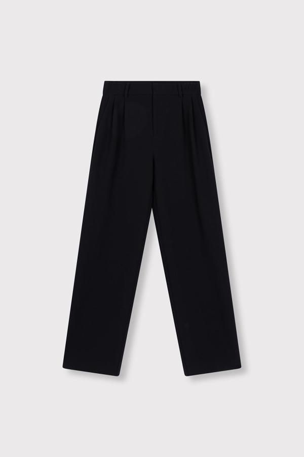 Ladies_woven_baggy_pants_black_1