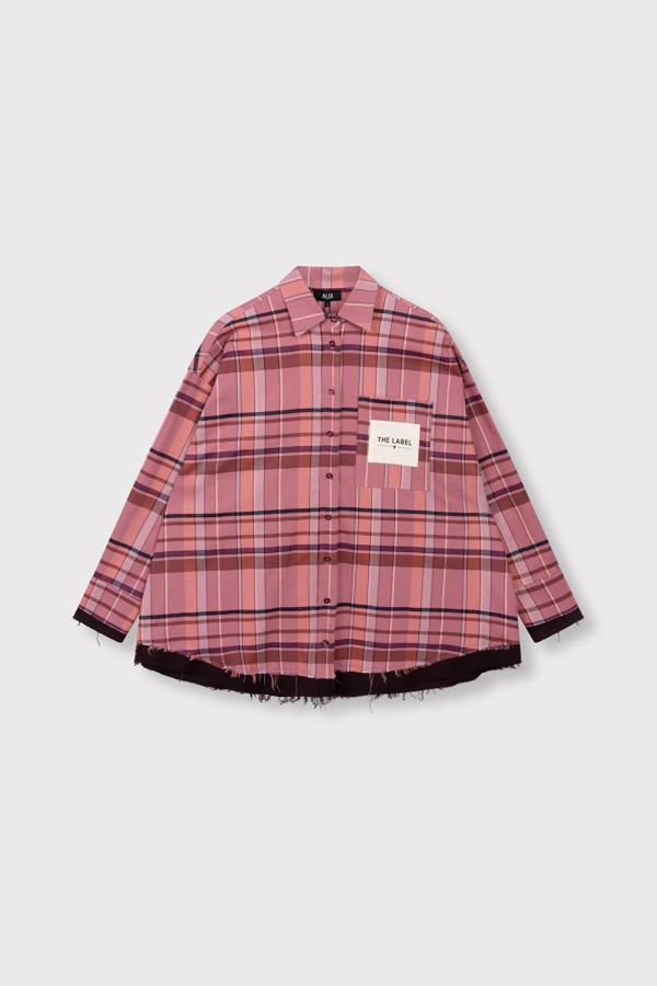 Ladies_woven_check_blouse_bright_coral_1
