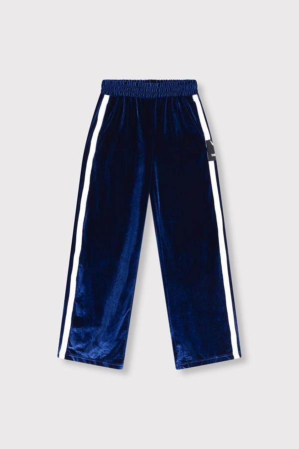 Ladies_woven_velvet_sporty_pants_Cobalt_2