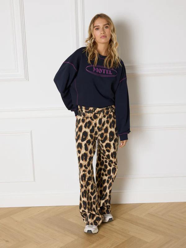 Ladies_woven_wide_leg_leopard_jeans_1