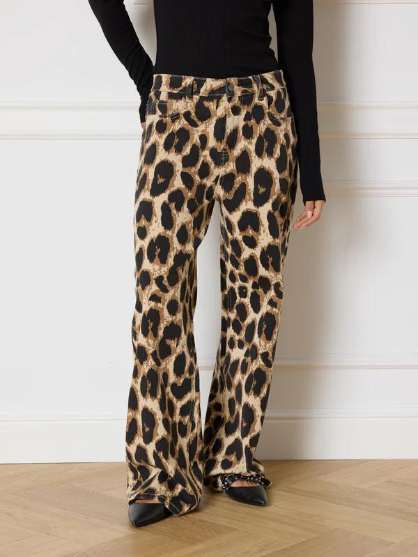 Ladies_woven_wide_leg_leopard_jeans_2