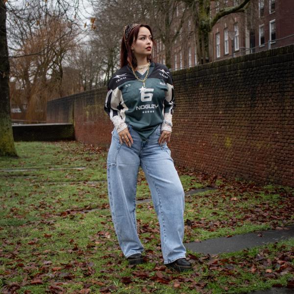 Noguzy_V_hals_Jersey_zwart_grijs_1