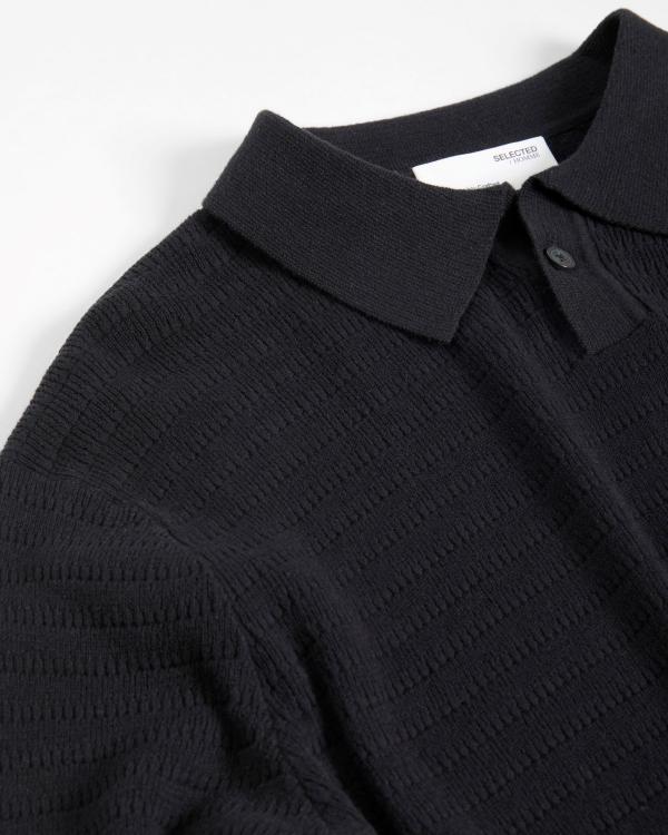 Owen_ss_knit_polo_zwart