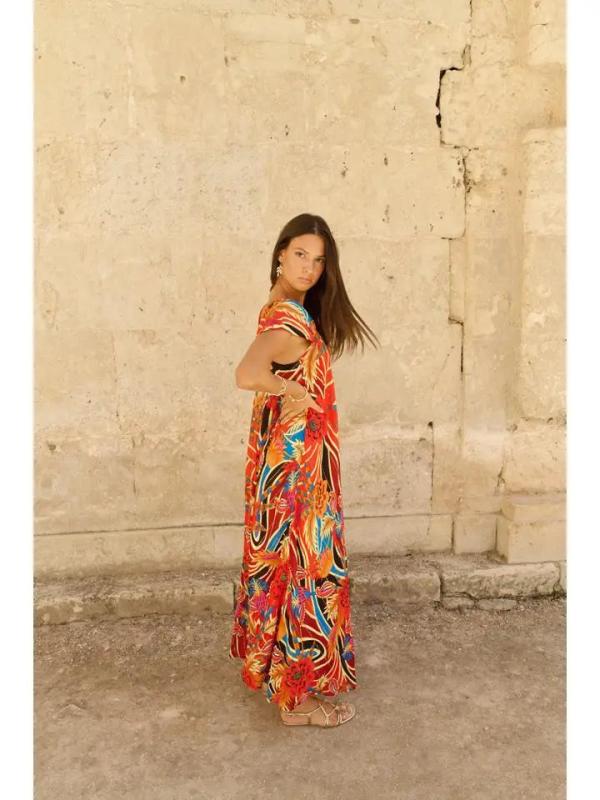 Positano_rode_lange_jurk_1