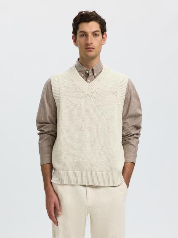 Slmbraun_Heavy_Knit_Vest_Licht_Grijs_1