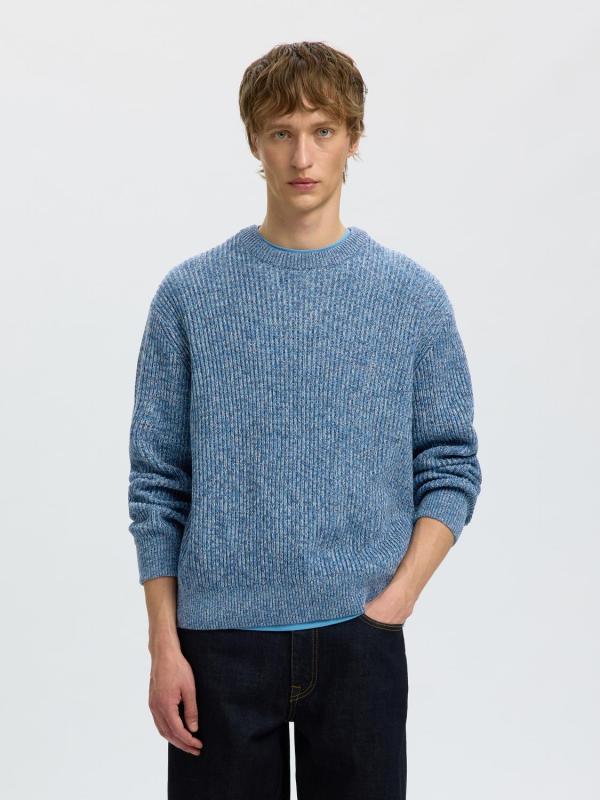 Slmtilum_Ls_Knit_Crew_Neck_Noos_Medium_Blauw_1