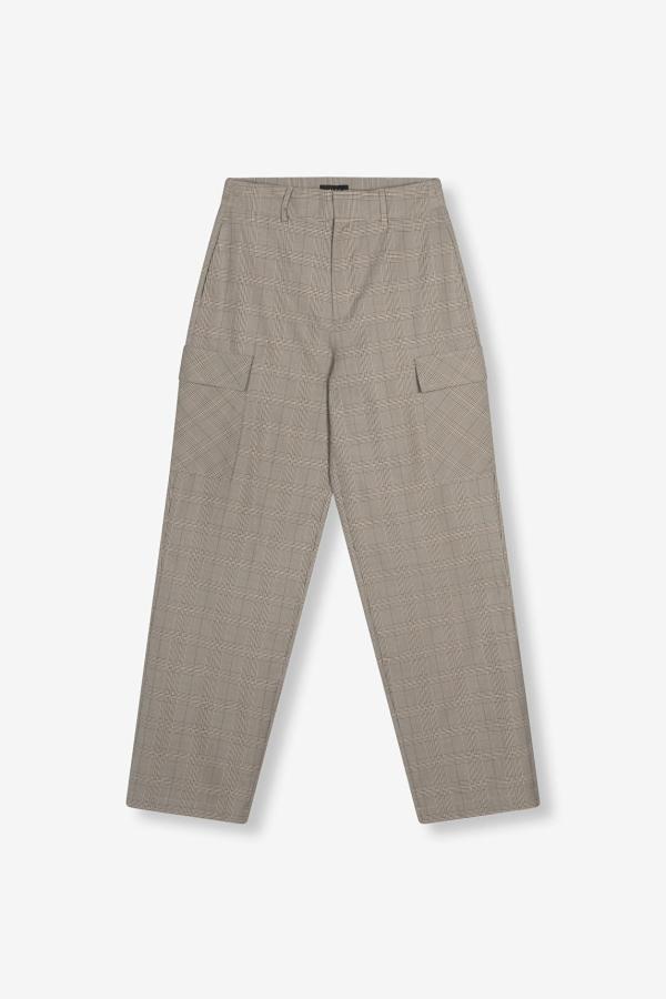 _Ladies_woven_check_cargo_pants_1